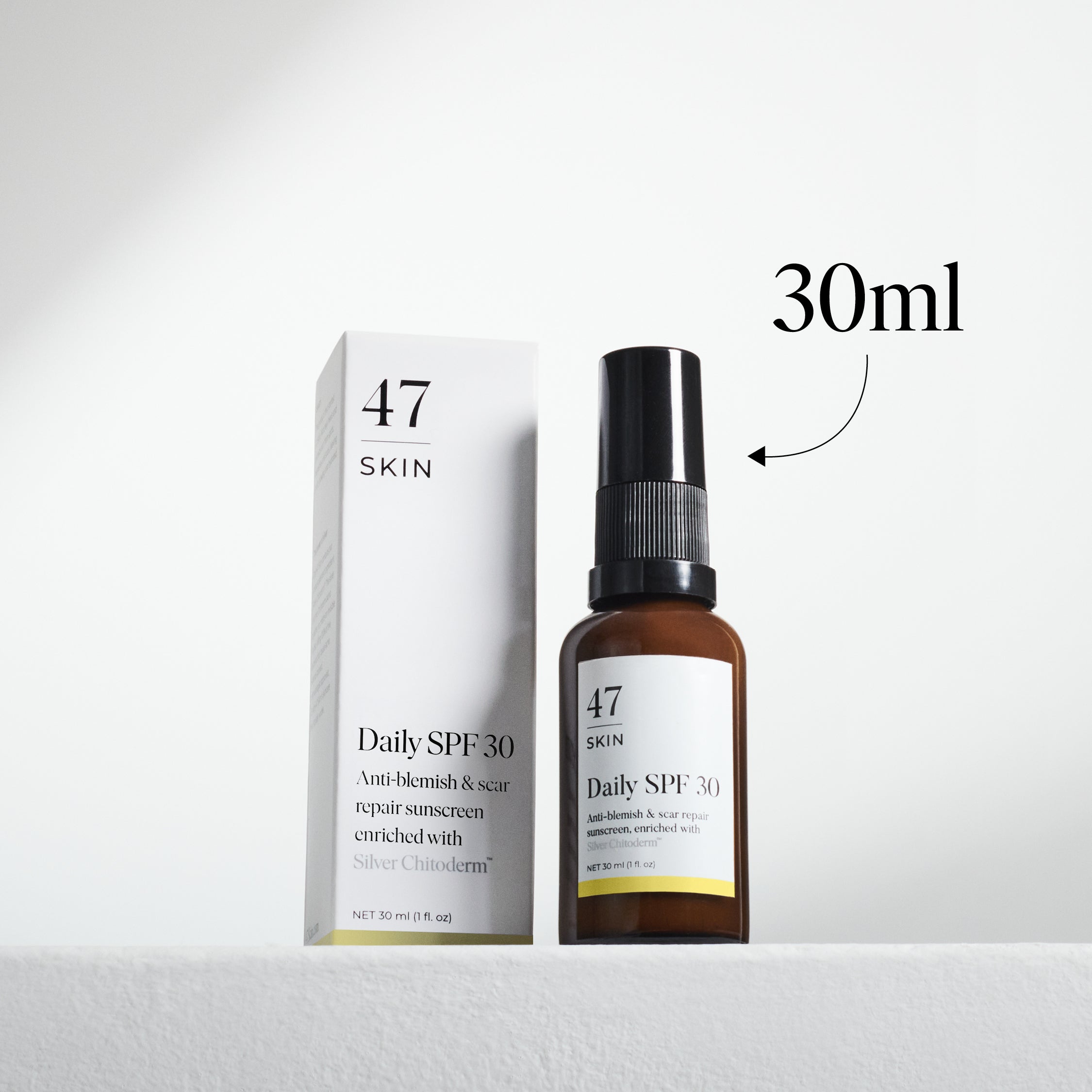 Daily SPF 30, enriched with Silver Chitoderm®